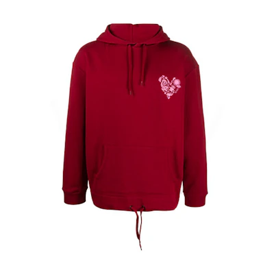 KENZO Solid Color Printed Drawstring Hem Sweatshirt Red - FA55SW5624Z8-23