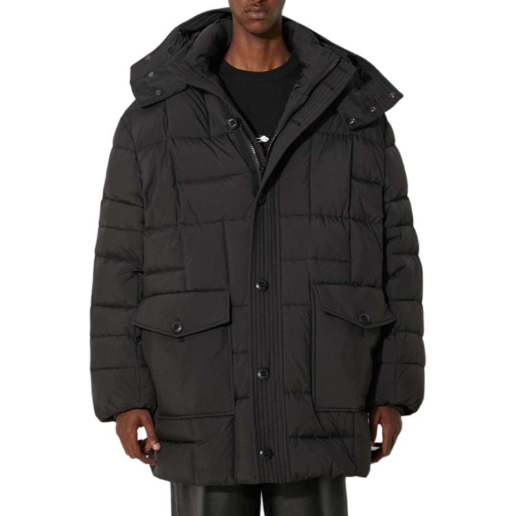 KENZO Solid Color Zip-Up Hoodie Jacket - Black FE65OU3129NL-99