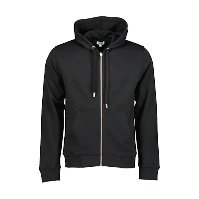 KENZO Solid Color Zip-Up Hoodie Jacket Black PF005BL7224MD-99