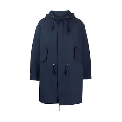 KENZO Solid Color Zip-Up Hoodie Jacket Blue FD65OU3059NH-77