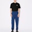 Shop KENZO Solid High-Waisted Straight-Leg Casual Pants Midnight Blue FD65PA2059CA-77