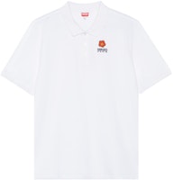 KENZO Solid Logo Printed Short Sleeve Casual Polo Shirt White FE55PO5364PU-01 KENZO Solid Logo Printed Short Sleeve Casual Polo Shirt White FE55PO5364PU-01