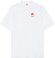 Order KENZO Solid Logo Printed Short Sleeve Casual Polo Shirt White FE55PO5364PU-01