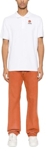 KENZO Polo Casual Blanco de Manga Corta con Logo Sólido Impreso FE55PO5364PU-01 Shop KENZO Polo Casual Blanco de Manga Corta con Logo Sólido Impreso FE55PO5364PU-01