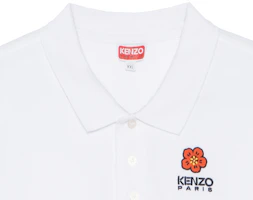 Sizing KENZO Solid Logo Printed Short Sleeve Casual Polo Shirt White FE55PO5364PU-01