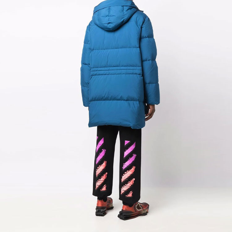 Shop KENZO Jaket Pria Slim Fit Biru Lengan Panjang dengan Logo Cetak dan Resleting FB65OU5501NO-78