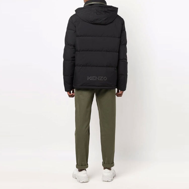 Shop KENZO Chaqueta Acolchada Slim Fit Cuello Alto Hombre Negra. FB65OU1271NI-99