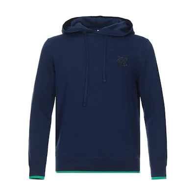 KENZO Solid Tiger Embroidered Hoodie Midnight Blue () FA55PU5043AB-77