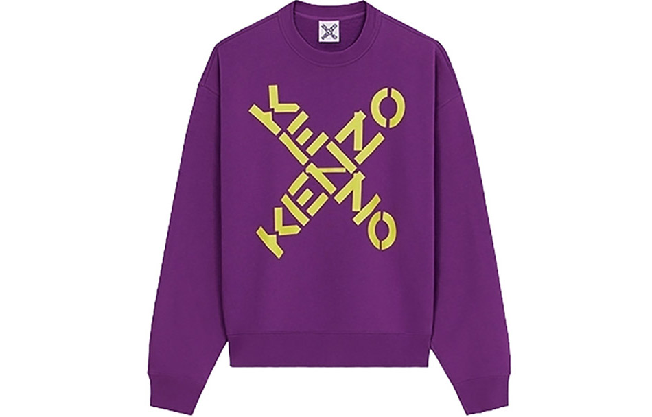 Kenzo SPORT Big X Logo Crewneck Sweatshirt Purple - FA65SW5214MS-83