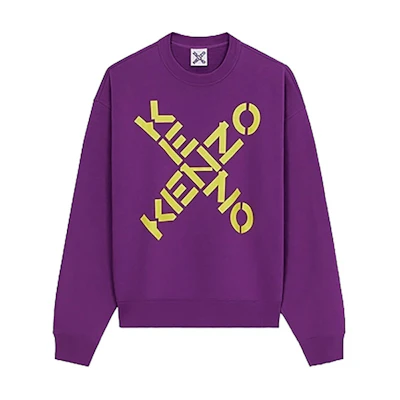 Kenzo SPORT Big X Logo Crewneck Sweatshirt Purple - FA65SW5214MS-83