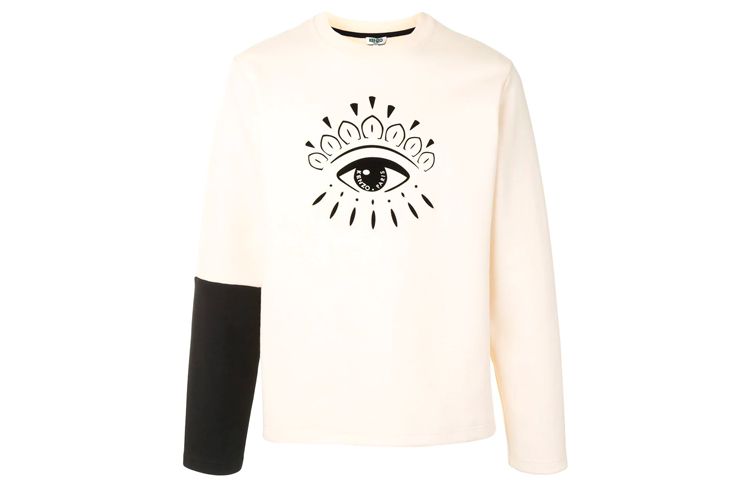 KENZO Sport FW21 Eye Graphic Pullover Sweatshirt Beige () FA55SW1244XP-03