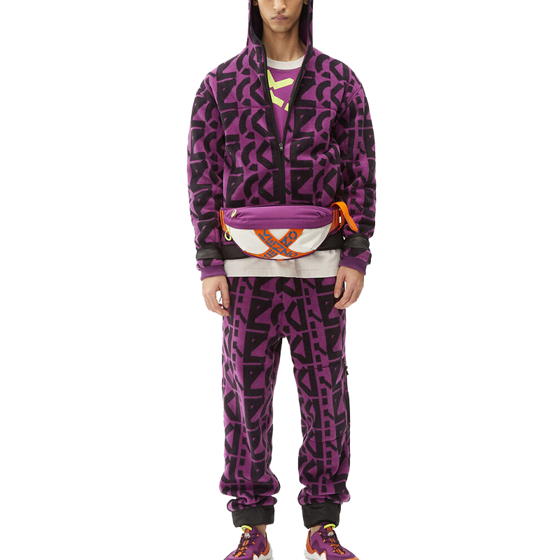 Shop KENZO SPORT Logo Print  Purple Jacket. FB65BL7634MR-83
