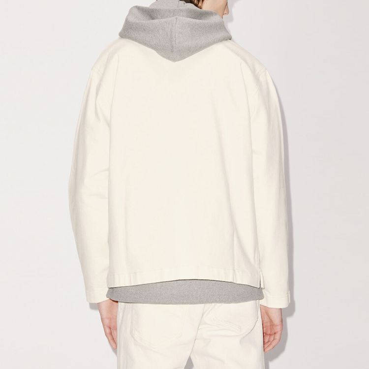 Purchase KENZO Chaqueta Casual de Mezclilla Off-White Primavera Verano con Cuello Dobladillo FD55DC5046D2-WB