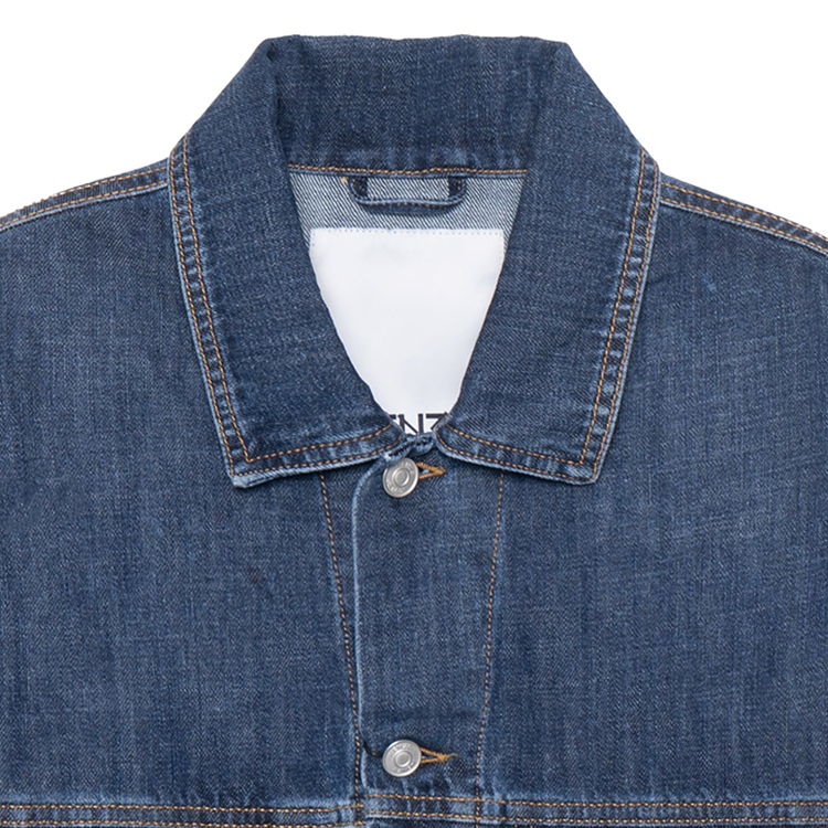 Shop KENZO 春夏藍色單排扣牛仔外套休閒穿搭 FB65DB5402FA-76
