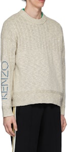 KENZO 2020春夏米色宽松针织圆领长袖毛衣 FA55PU5123LE-02 Details for KENZO 2020春夏米色宽松针织圆领长袖毛衣 FA55PU5123LE-02