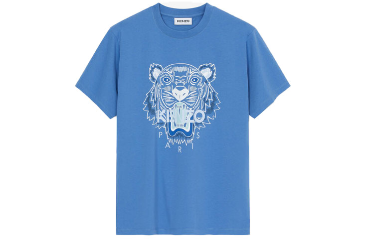 KENZO SS20 Printed Tiger Head Crewneck T-Shirt Men’s Blue FB65TS0204YA-72 圖 2