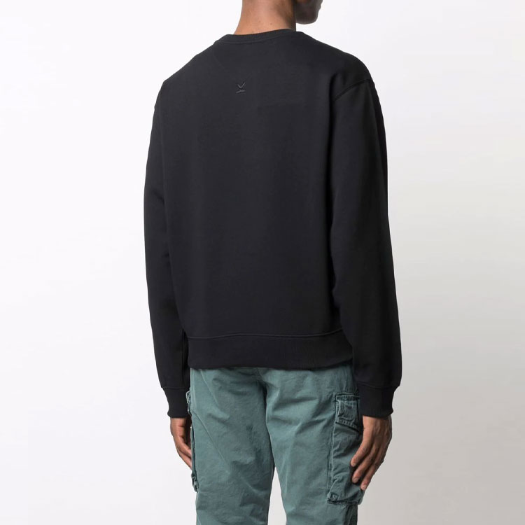 Kenzo SS21 Badge Pullover Crewneck Sweatshirt Black Mens FB65SW0064ML-99 圖 5