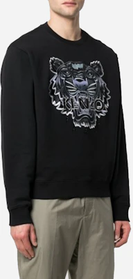 KENZO SS21 Black Crewneck Sweatshirt with Tiger Embroidery FB55SW1164XG-99 Shop KENZO SS21 Black Crewneck Sweatshirt with Tiger Embroidery FB55SW1164XG-99