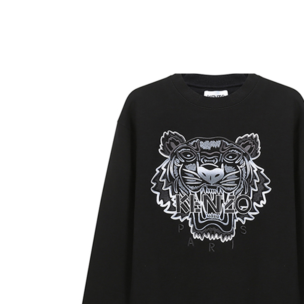 KENZO SS21 Black Crewneck Sweatshirt with Tiger Embroidery FB55SW1164XG-99 圖 6