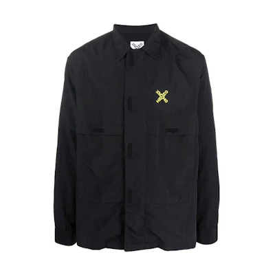 KENZO SS21 Black Logo Cross Plain Jacket FB65CH5219CO-99
