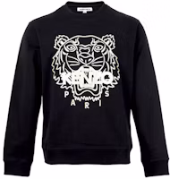 Order KENZO SS21 Black Tiger Embroidered Crewneck Long Sleeve Sweatshirt MS085SW1204MP-99