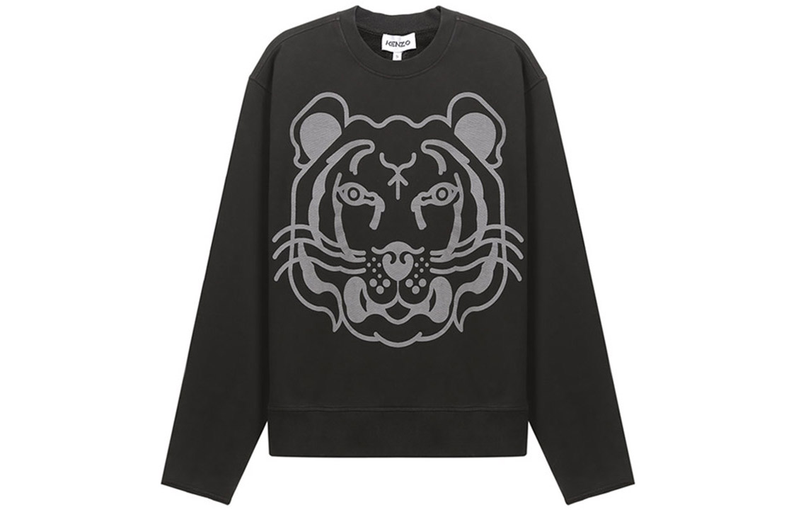KENZO SS21 Black Tiger Head Logo Crewneck Sweatshirt FB55SW0174MY-99 圖 2