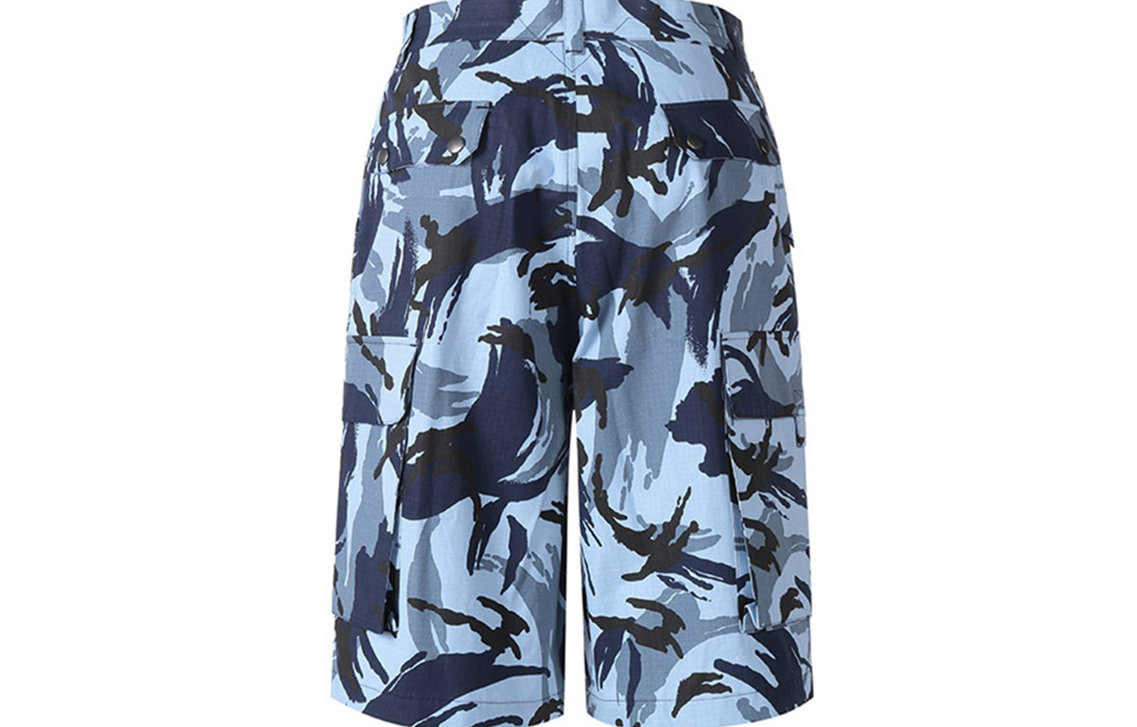 Lookbook KENZO SS21 Blue Camouflage Print Casual Shorts FB55SH2341PC-67