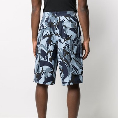 KENZO SS21 Blue Camouflage Print Casual Shorts FB55SH2341PC-67 Details for KENZO SS21 Blue Camouflage Print Casual Shorts FB55SH2341PC-67