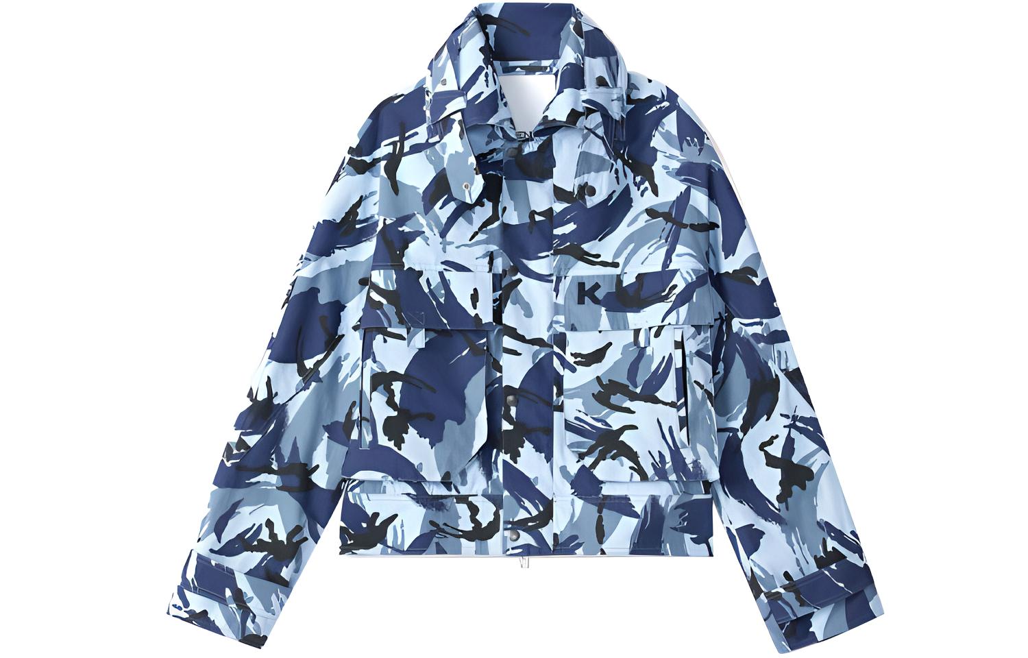 KENZO SS21 Blue Camouflage Print Jacket FB55BL2011PC-67