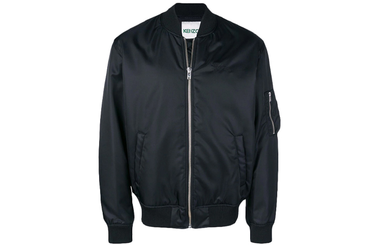 KENZO SS21 Blue Embroidered Back Casual Flight Jacket F865BL1671NB-76