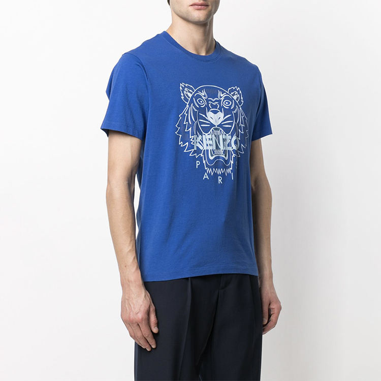 KENZO SS21 Blue T-Shirt with Tiger Print Design FB55TS0204YA-71 圖 7