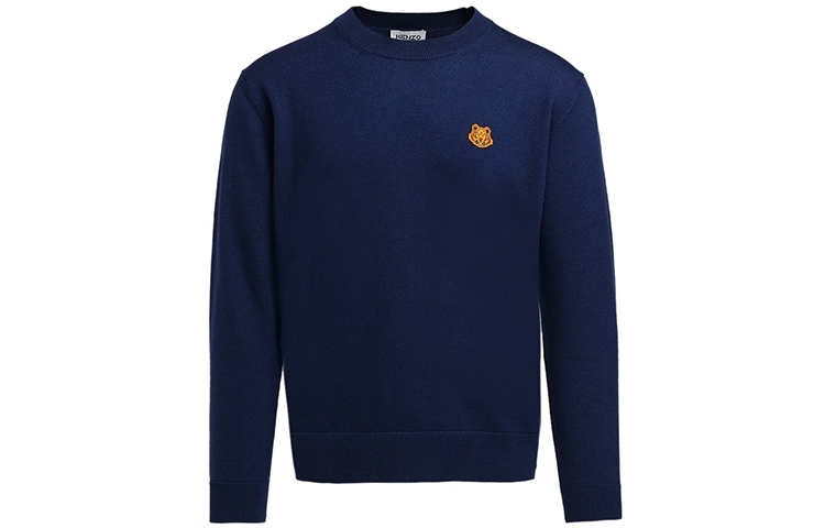KENZO SS21 Blue Tiger Logo Crewneck Sweatshirt. PFA65PU5373TA-76