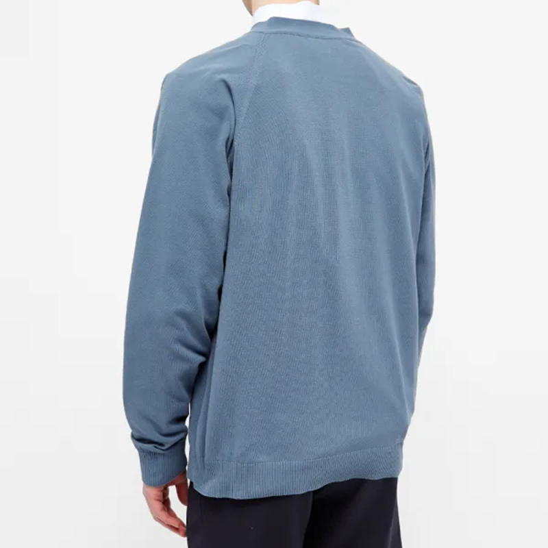 Purchase KENZO SS21 Baju Knit Leher V Biru dengan Sulaman Harimau Kecil. FB55CA5813TB-67