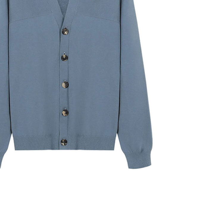 Cheap KENZO SS21 Baju Knit Leher V Biru dengan Sulaman Harimau Kecil. FB55CA5813TB-67