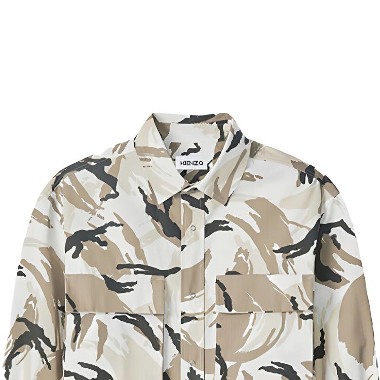 Purchase KENZO SS21 迷彩图案印花宽松长袖衬衫. FB55CH5021PC-02