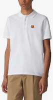 Shop KENZO SS21 Classic Tiger Head Polo Shirt White Short Sleeve Embroidered FA65PO0014PU-01