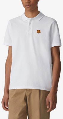 겐조 SS21 클래식 타이거 헤드 화이트 반팔 자수 폴로 셔츠 FA65PO0014PU-01 Shop 겐조 SS21 클래식 타이거 헤드 화이트 반팔 자수 폴로 셔츠 FA65PO0014PU-01