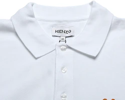 Details for KENZO SS21 Classic Tiger Head Polo Shirt White Short Sleeve Embroidered FA65PO0014PU-01