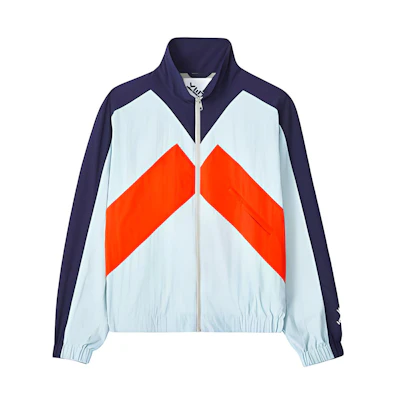 KENZO SS21 Colorblock Nylon Zip Jacket Men’s Light Gray FB55BL5109CO-93