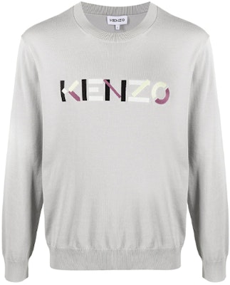 KENZO SS21 ロゴ刺繍クルーネックスウェーター グレー FB55PU5893LA-93 Buy KENZO SS21 ロゴ刺繍クルーネックスウェーター グレー FB55PU5893LA-93