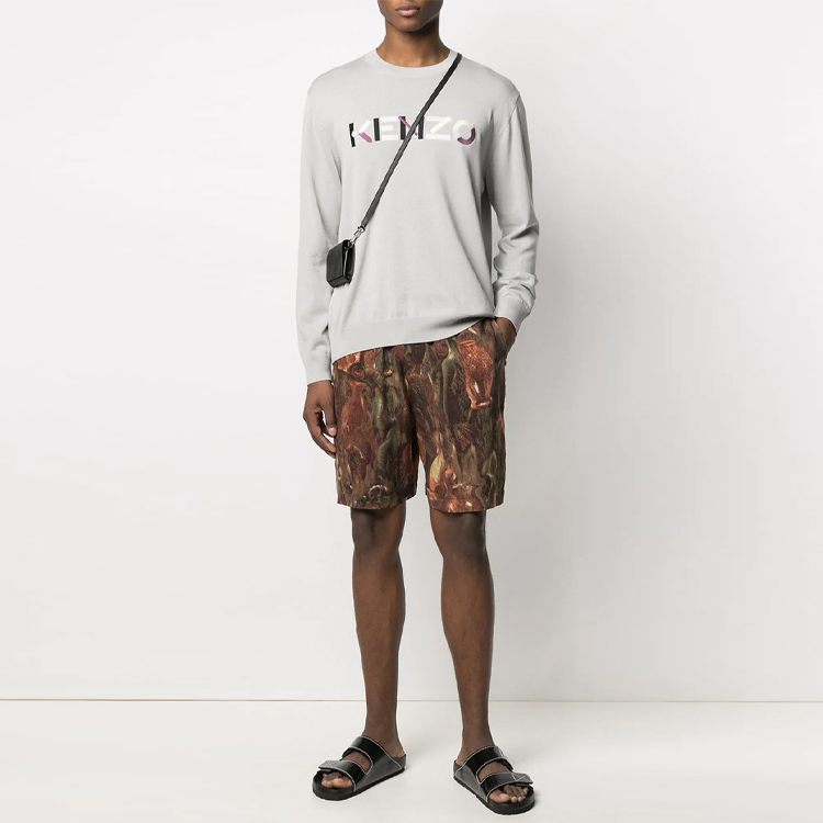 Lookbook KENZO SS21 ロゴ刺繍クルーネックスウェーター グレー FB55PU5893LA-93