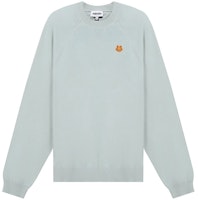 KENZO SS21 Embroidered Tiger Head Knit Sweater Gray-Green FB55PU5813TB-61 KENZO SS21 Embroidered Tiger Head Knit Sweater Gray-Green FB55PU5813TB-61