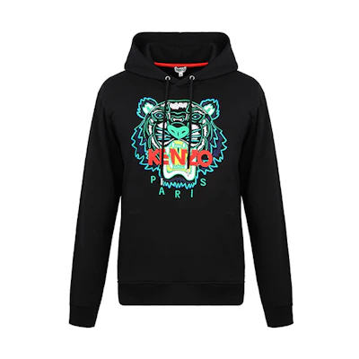 KENZO SS21 Embroidered Tiger Hoodie Black F955SW4154XA-99