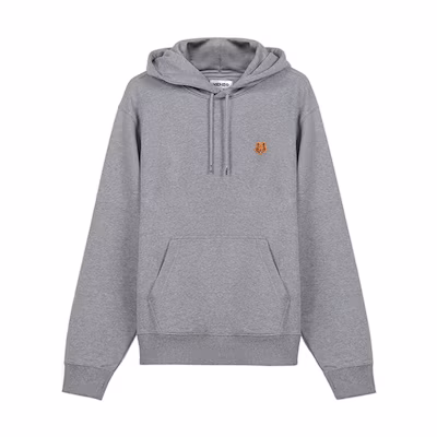 KENZO SS21 Embroidered Tiger Hoodie Dove Gray FB55SW3604ML-95