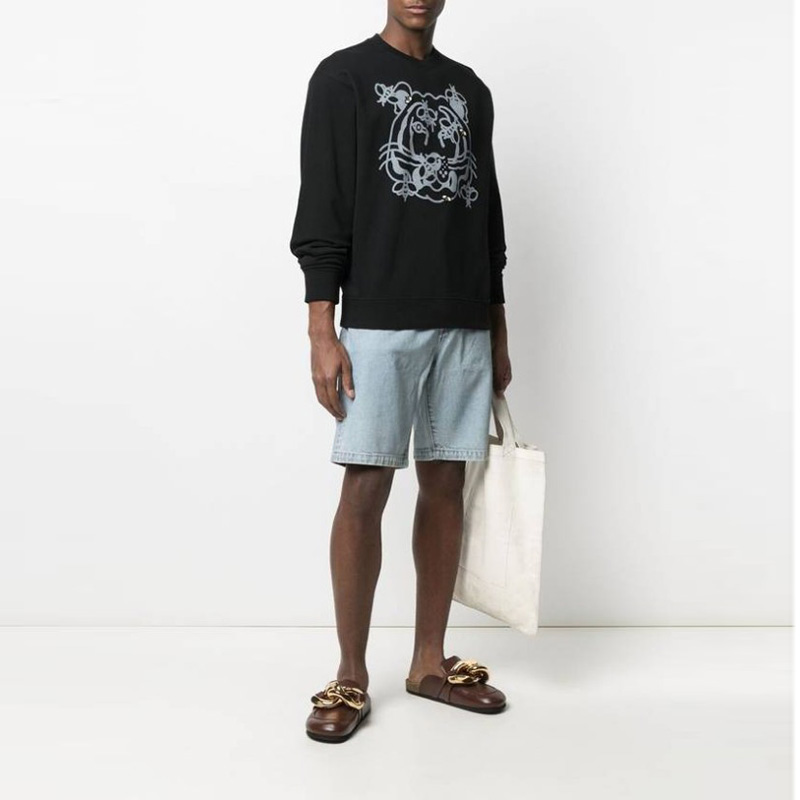 KENZO SS21 Fleece Alphabet Logo Crewneck Sweatshirt Black Winter Edition FB55SW0184MO-99 圖 4
