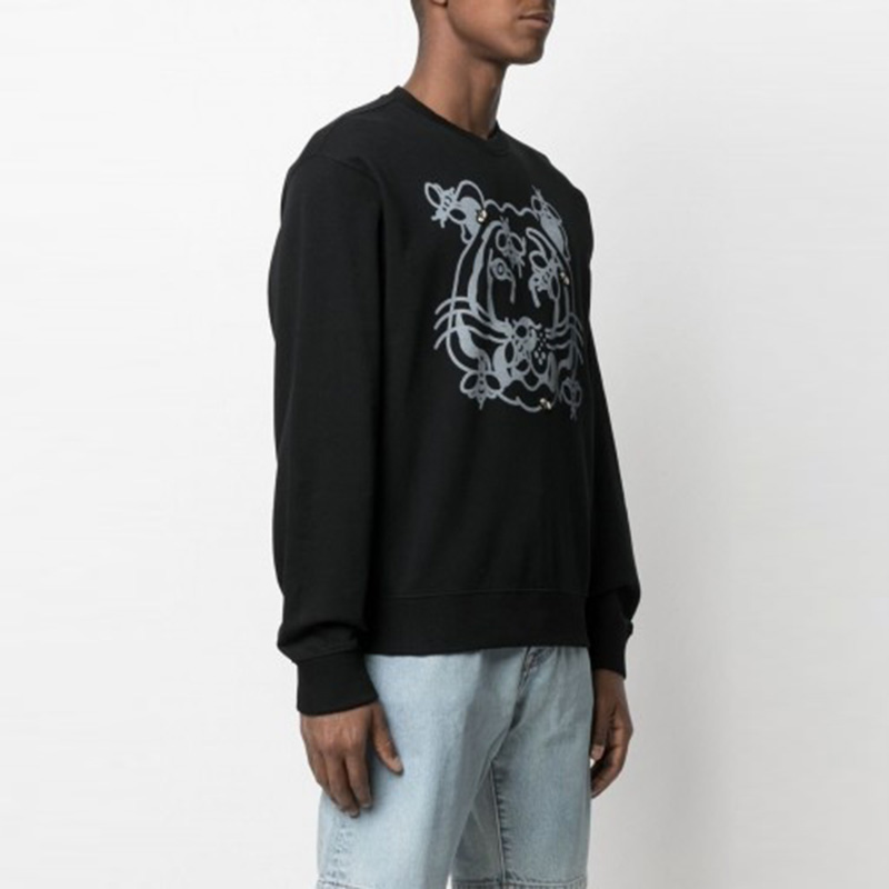 KENZO SS21 Fleece Alphabet Logo Crewneck Sweatshirt Black Winter Edition FB55SW0184MO-99 圖 6