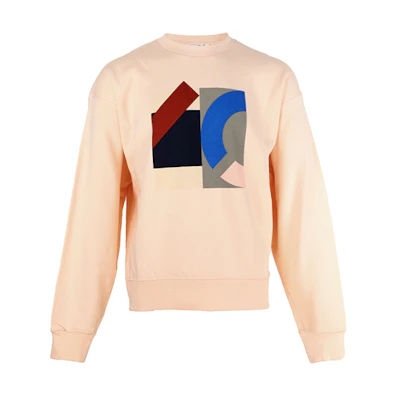 KENZO SS21 Geometric Print Pullover Sweatshirt Yellow () FB55SW5244MS-09