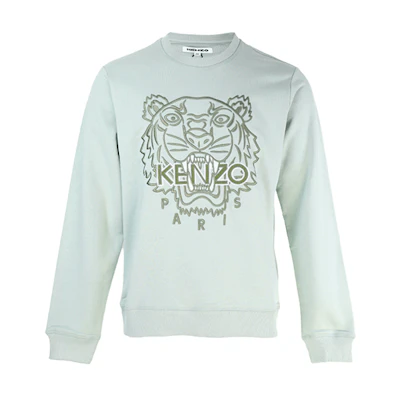 KENZO SS21 Green Tiger Crewneck Sweatshirt Men FB55SW1204MP-61