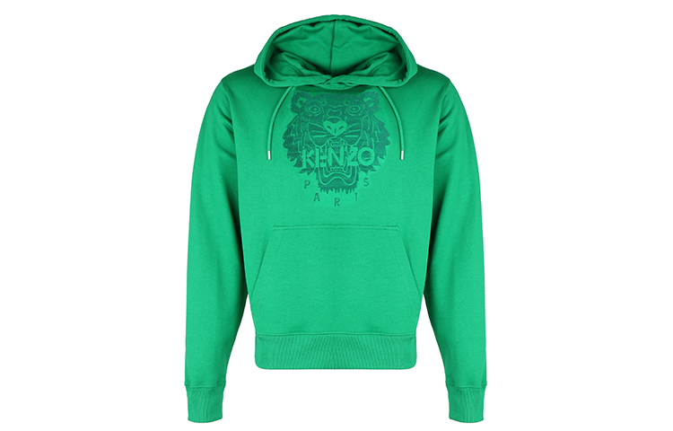 KENZO SS21 Green Tiger Embroidered Hoodie FB55SW3174XF-56