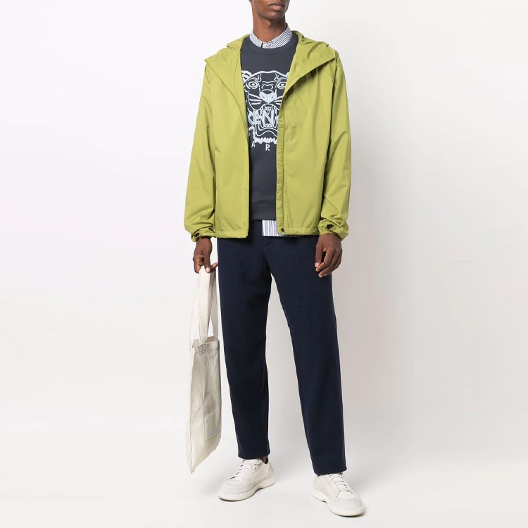 KENZO SS21 Green Tiger Patch Zip-Up Hoodie Jacket for Men. FB65BL1551NU-50 圖 3